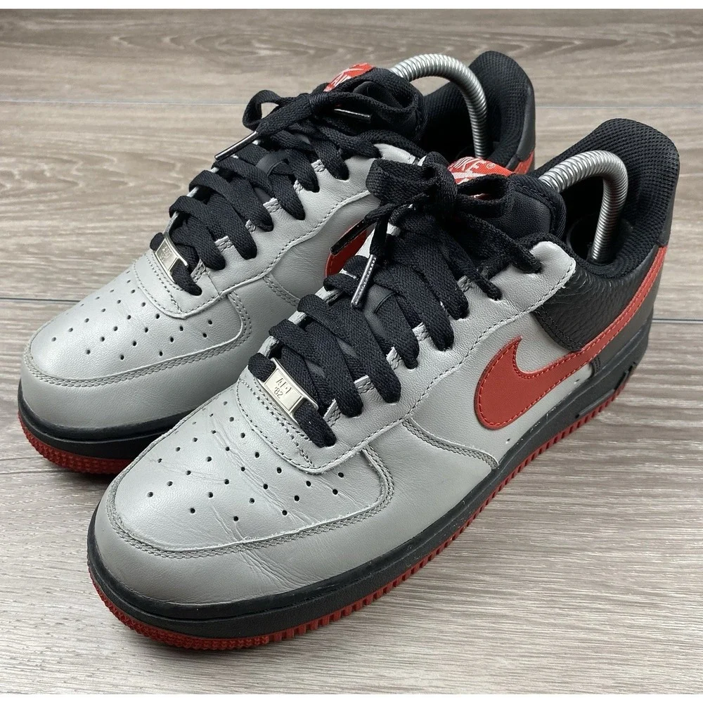 Nike Air Force 1 Low Grey Red Black‎ Mens 7.5 315122-062